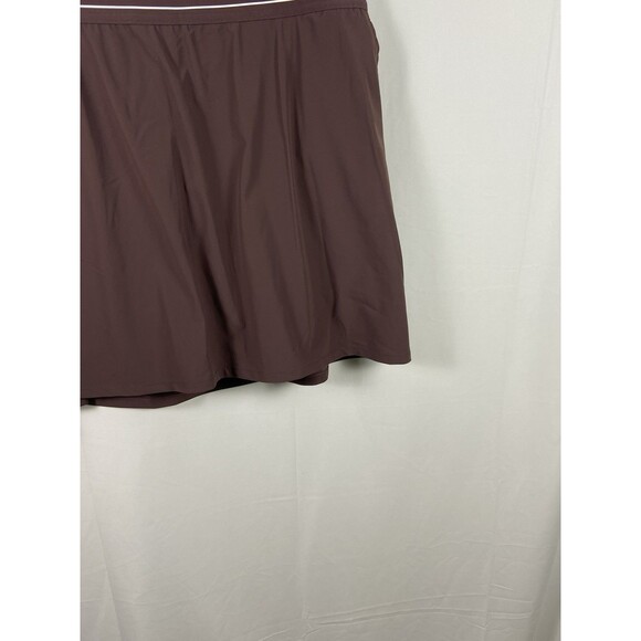 Women’s Brown Resort Skort Sz XL 2 Slash Pockets 2 Zip Pockets Pull On Stretch - Picture 5 of 12
